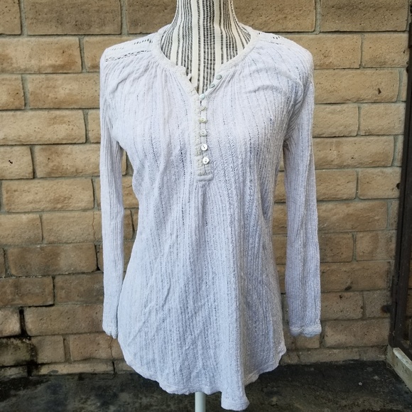Lucky Brand Tops - 3/$25 Lucky Brand Cream Long Sleeve Top